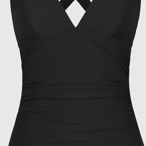 Black cupshe swimsuits with Tummy Control - Picture 5 of 8